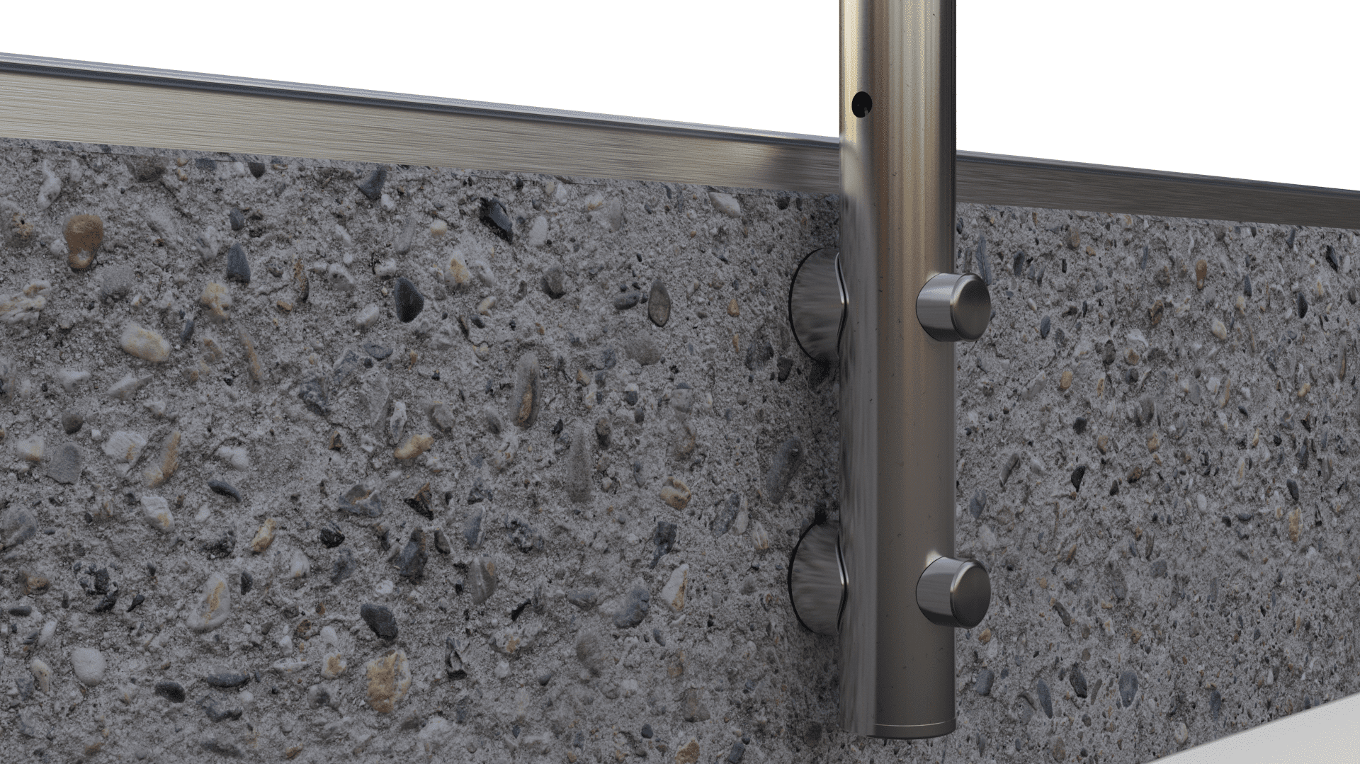 SIDE FIXINGS V2 E1.1111 Stainless Steel Balustrade project