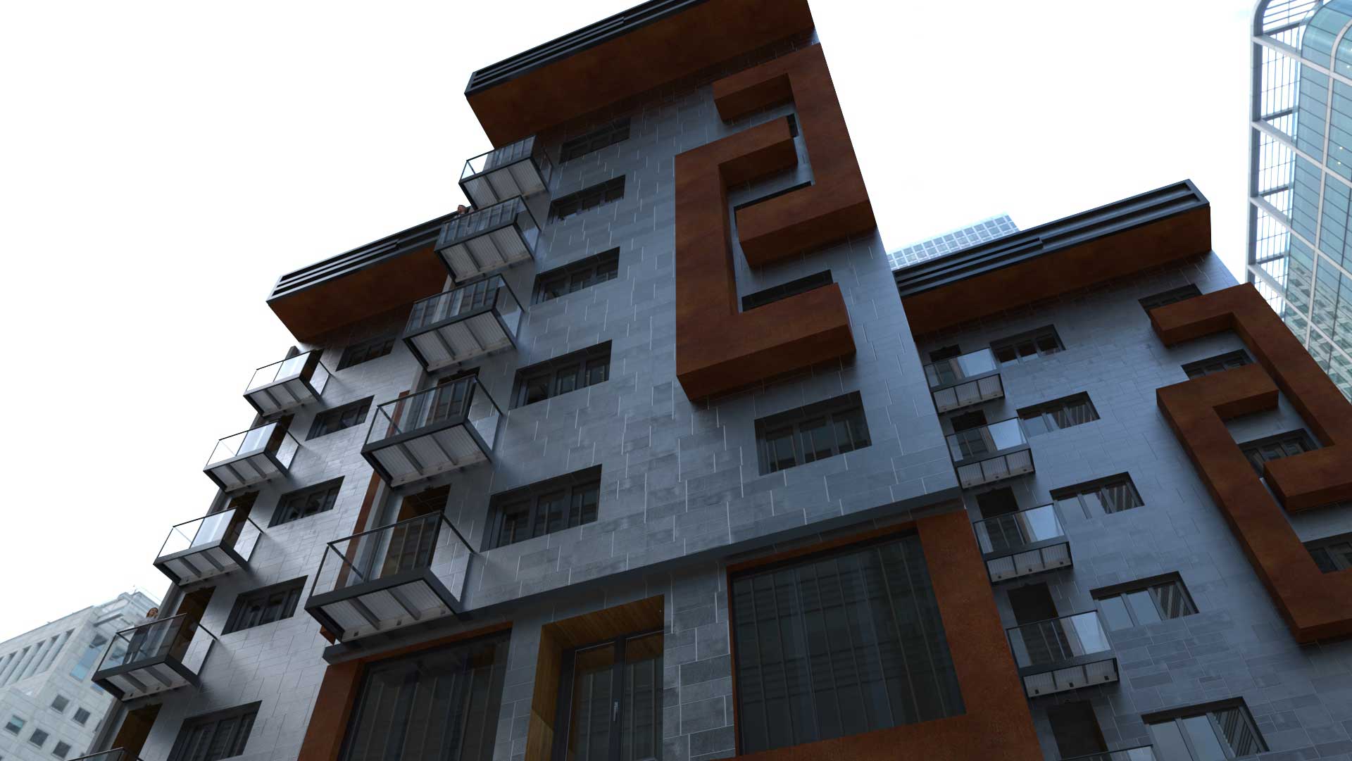 building_balcony-glass-E4.343 Stainless Steel Balustrade project