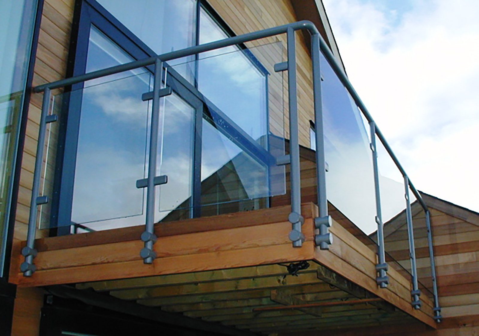 Spectrum Modular Balcony with Glass infill at a Lake Project