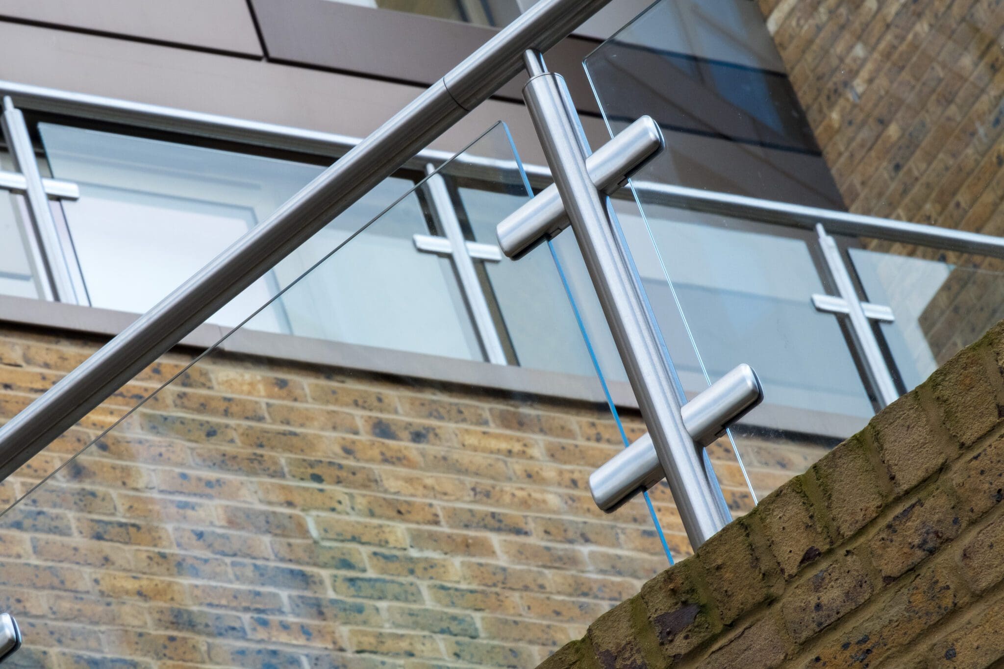 Clearview structural glass balcony with durable aluminium decking, Clapham development