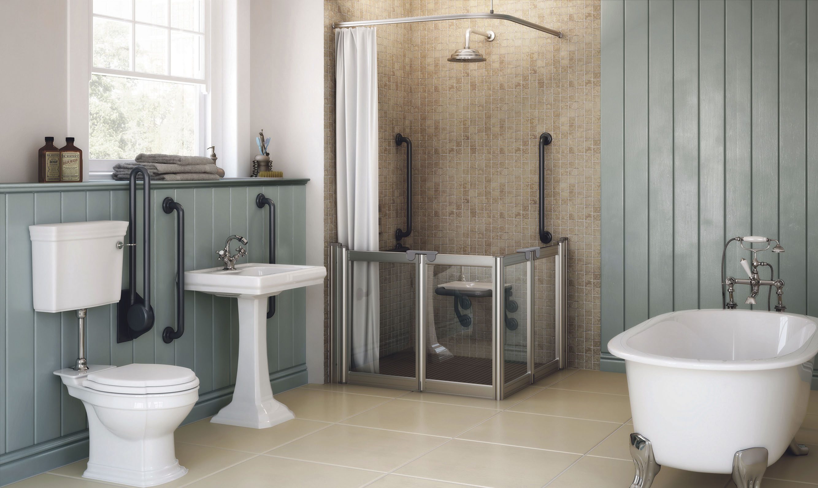 Half Height Shower Doors and Screens Disability Shower Enclosures Neaco