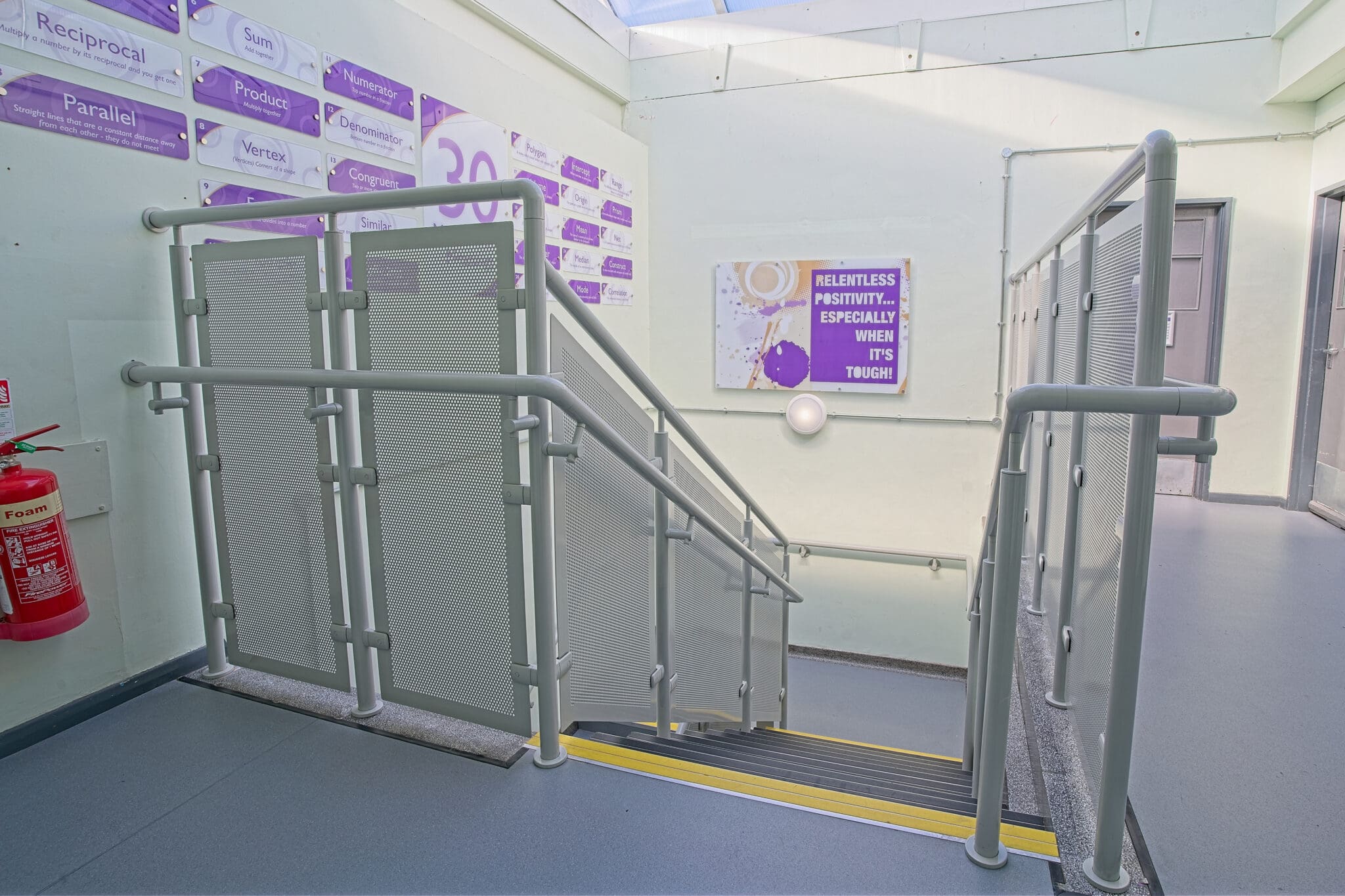 Spectrum Polyester Powder Coated Perforated Panel Balustrade with Offset Stanchions