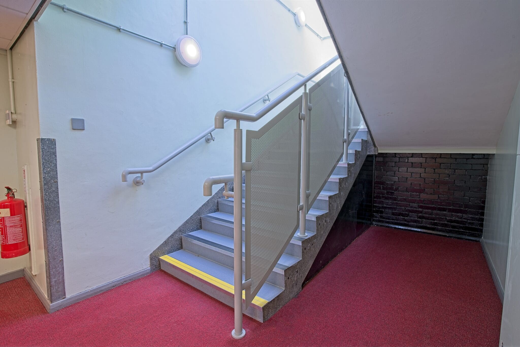 Spectrum Polyester Powder Coated Perforated Panel Balustrade with Offset Stanchions