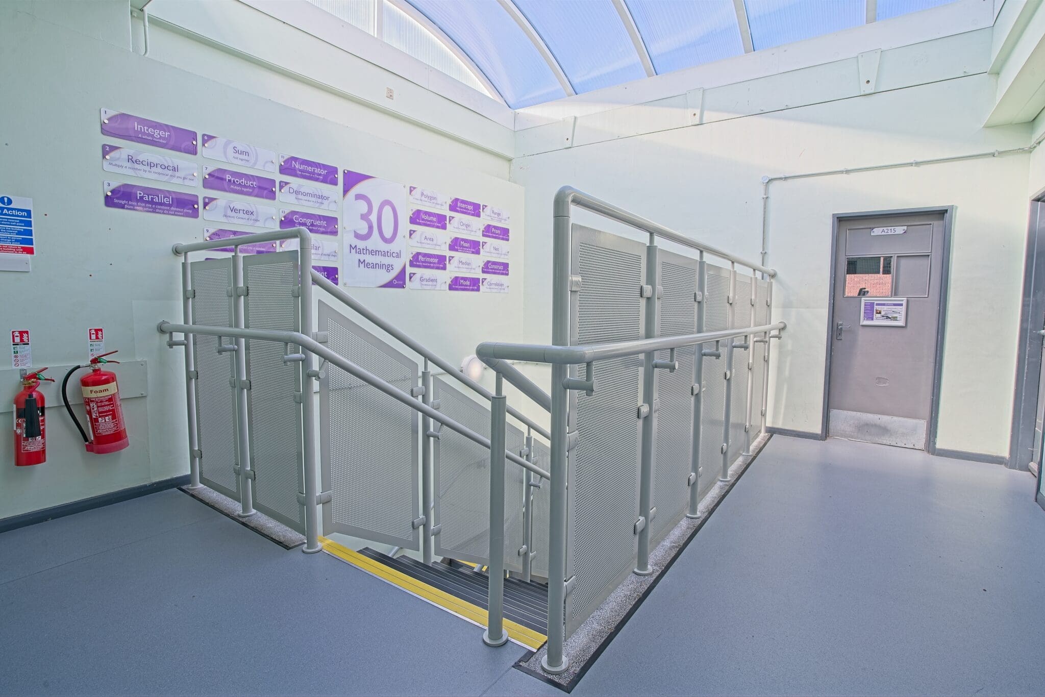 Spectrum Polyester Powder Coated Perforated Panel Balustrade with Offset Stanchions