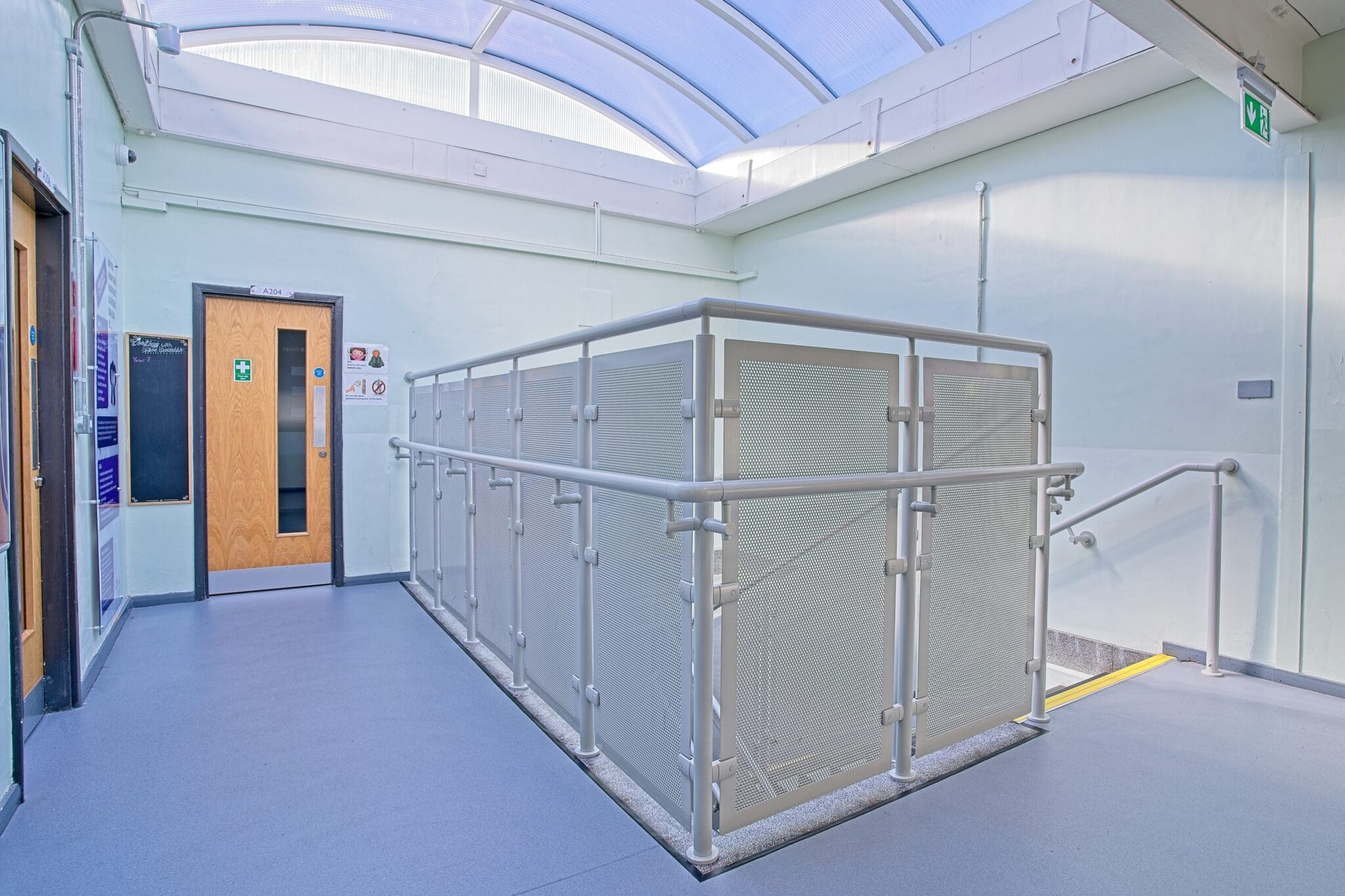 Spectrum Polyester Powder Coated Perforated Panel Balustrade with Offset Stanchions